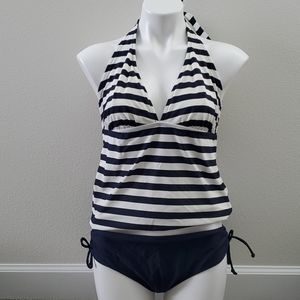 Gap - Navy Striped Tankini - Size L